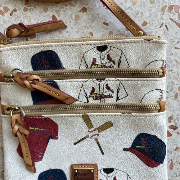 Dooney & Bourke St. Louis Cardinals MLB Leather Crossbody Purse Bag - Picture 4 of 10